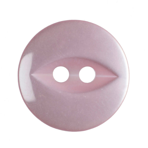 Fish Eye Polyester Button 14mm Pink 1pc