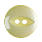 Fish Eye Polyester Button 14mm Yellow 1pc