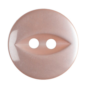 Fish Eye Polyester Button 14mm Peach 1pc