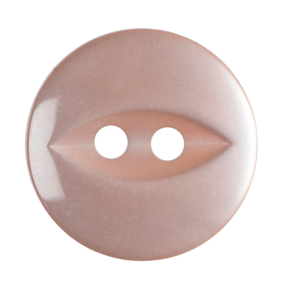 Fish Eye Polyester Button 14mm Peach 1pc