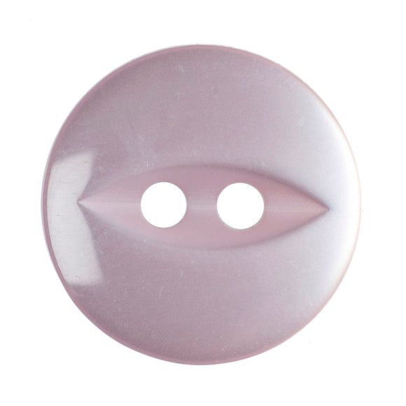 Fish Eye Polyester Button 14mm Pale Pink 1pc