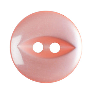 Fish Eye Polyester Button 14mm Coral 1pc