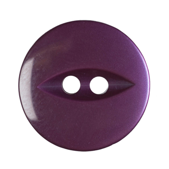 Fish Eye Polyester Button 16mm Purple 1pc