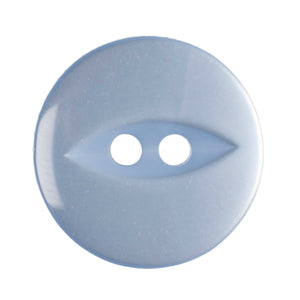 Fish Eye Polyester Button 16mm Light Blue 1pc