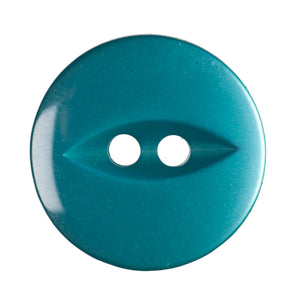 Fish Eye Polyester Button 16mm Jade 1pc