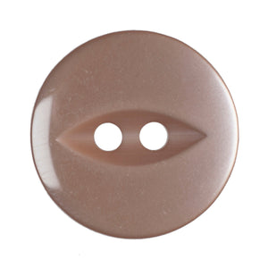 Fish Eye Polyester Button 16mm Beige 1pc