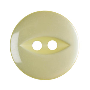 Fish Eye Polyester Button 16mm Yellow 1pc