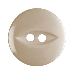 Fish Eye Polyester Button 16mm Cream 1pc