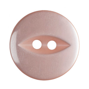 Fish Eye Polyester Button 16mm Peach 1pc