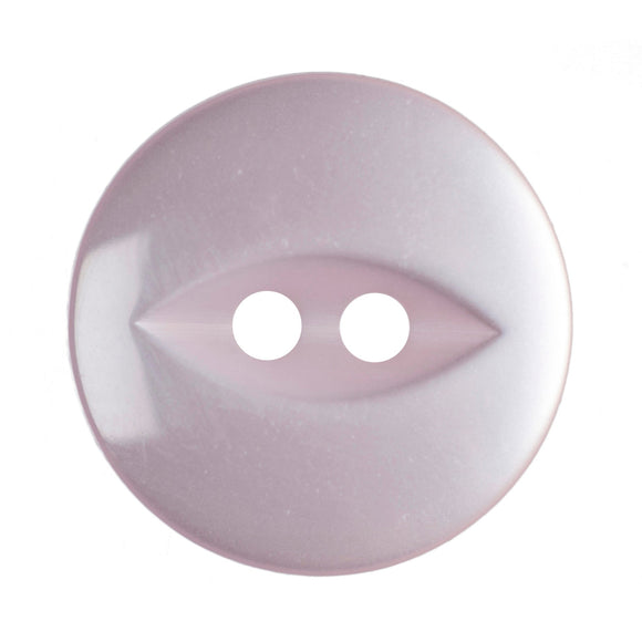 Fish Eye Polyester Button 16mm Pale Pink 1pc