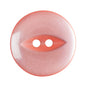 Fish Eye Polyester Button 16mm Coral 1pc