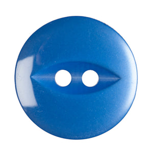 Fish Eye Polyester Button 16mm Royal Blue 1pc