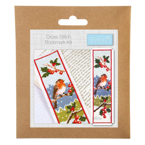 Counted Cross Stitch Kit: Bookmark Robin