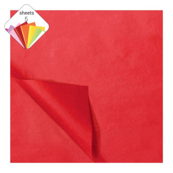 Tissue Paper Red x 5 sheets (75cm x 50cm)