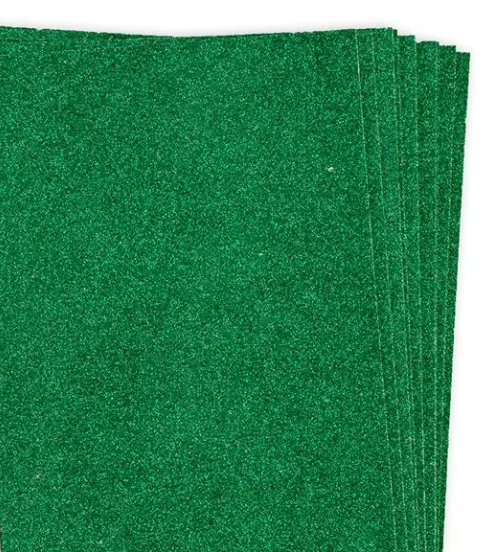 Glitter card - Ultra Low Shed - Green (5sheets)