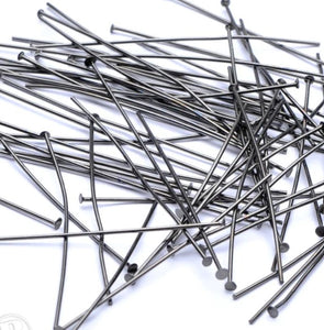 Head pin - 2" Gunmetal - 25 Pieces