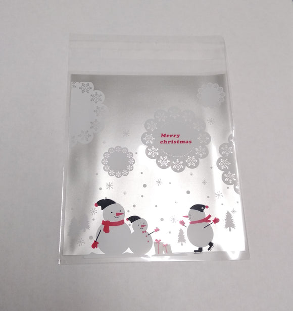 Self Seal Cellophane Bags - Christmas - 10 Pieces