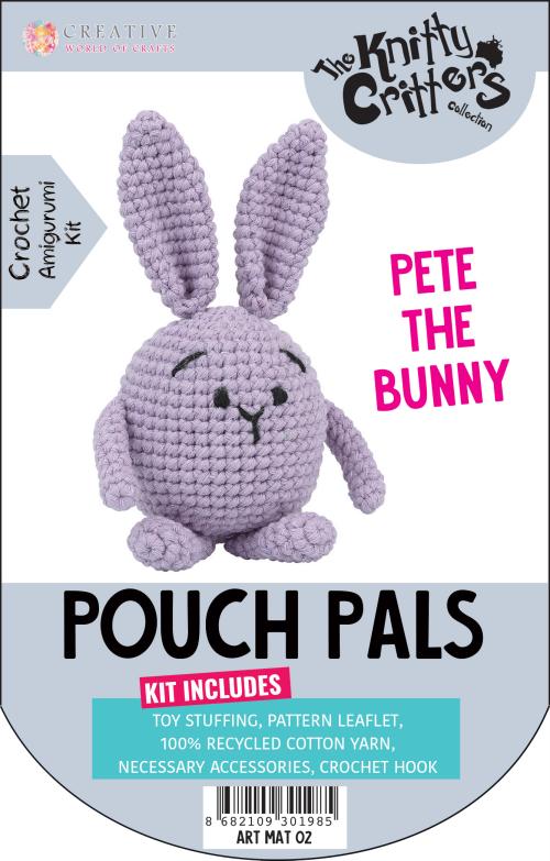 Knitty Critters Pouch Pals - Pete The Bunny