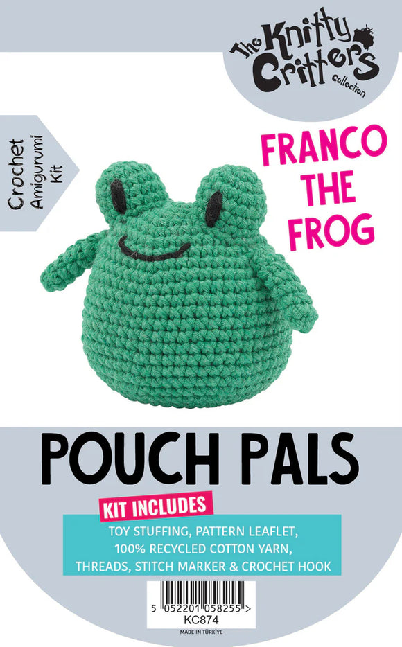 Knitty Critters Pouch Pals - Franco The Frog