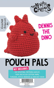 Knitty Critters Pouch Pals - Dennis The Dino