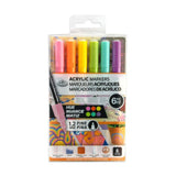 Royal & Langnickel 1.2mm Fine Tip Acrylic Markers Hue Set 6pc