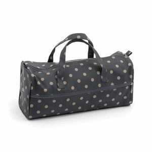 Knitting Bag - Charcoal Polka Dot