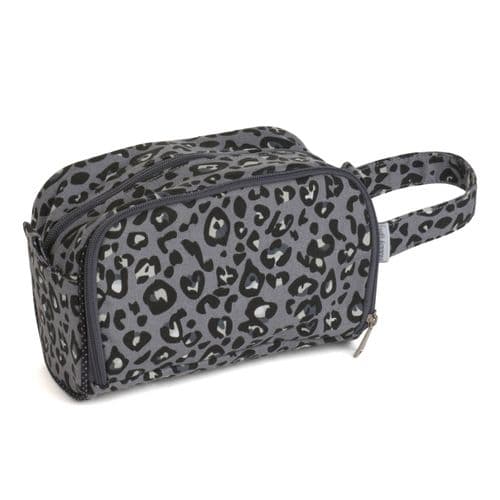 Crochet Bag with Hook Storage - Leopard