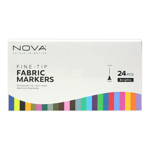 24pc Nova Premium Fine-tip Fabric Markers