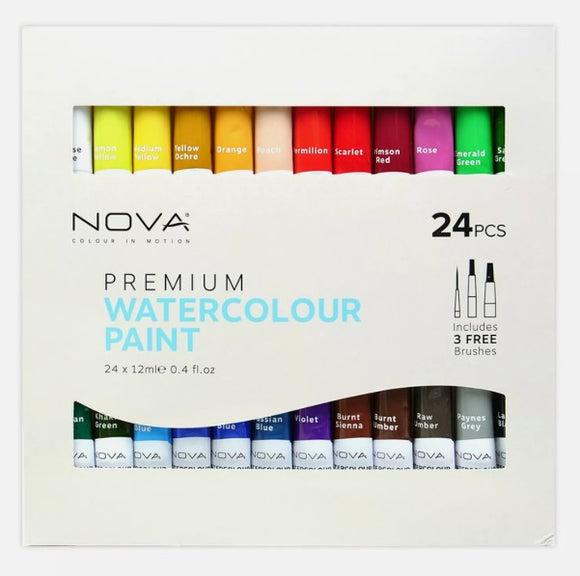 24pc Nova Premium Watercolour Paint