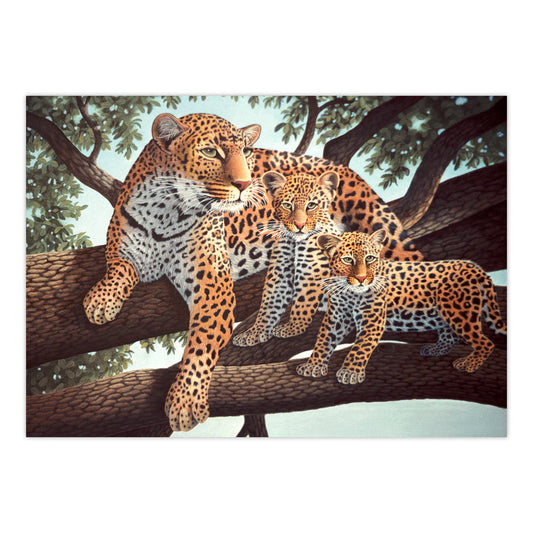 Paint By Numbers African Leopard and Cubs