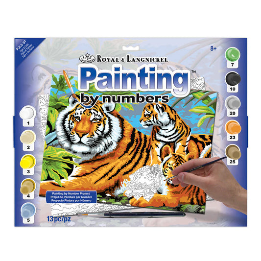 Paint By Numbers Tiger & Cubs