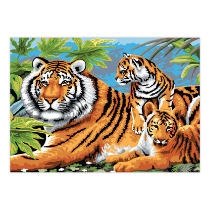 Paint By Numbers Tiger & Cubs