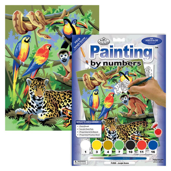 Paint By Numbers Jungle Scene