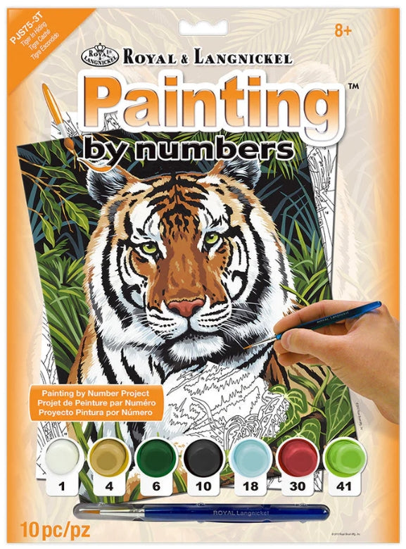 Paint By Numbers Tiger In Hiding