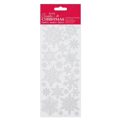 Anitas Outline Stickers - Snowflake Rainbow Silver