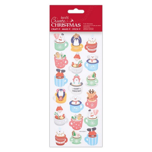 Create Christmas Foil Stickers Hot Chocolate