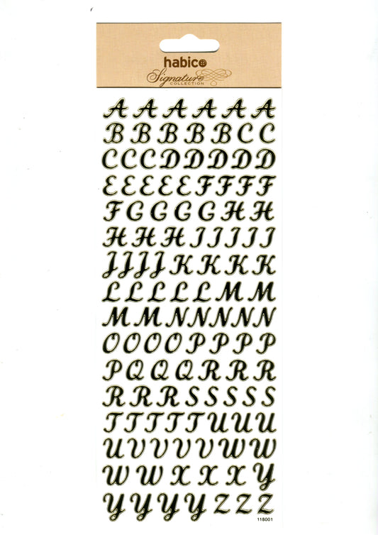 Habico Peel Off Stickers - Alphabet - Gold