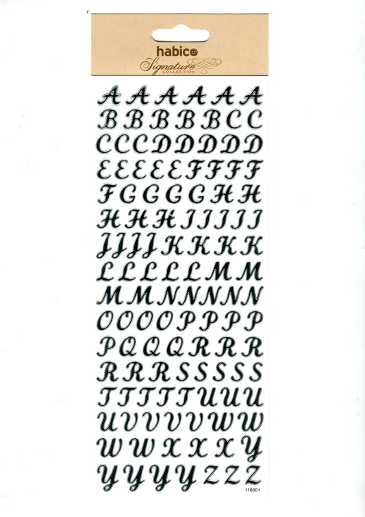 Habico Peel Off Stickers - Alphabet - Silver
