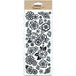 Habico Peel Off Stickers - Flowers - Silver