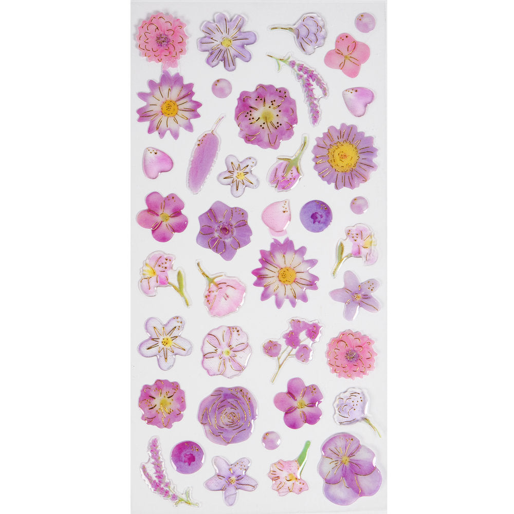 Gel Stickers - Flowers - Pink & Lilac