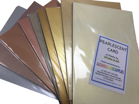 Alexander Paper - Pearlescent Metallic Colours - 10 sheets (Assorted colours)