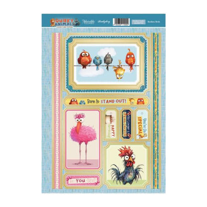 Bonkers Birds Luxury Card Topper Sheet