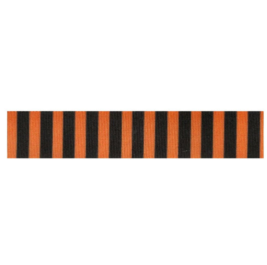 Berisfords 1m x 15mm Orange Stripe Ribbon
