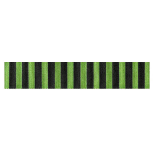 Berisfords 1m x 15mm Green Stripe Ribbon
