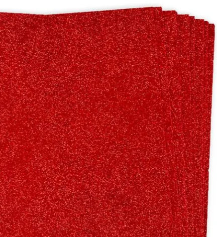 Glitter card - Ultra Low Shed - Red (5sheets)