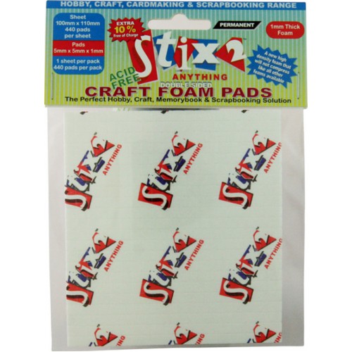 Craft Foam Pads - 5mm x 5mm x 1mm