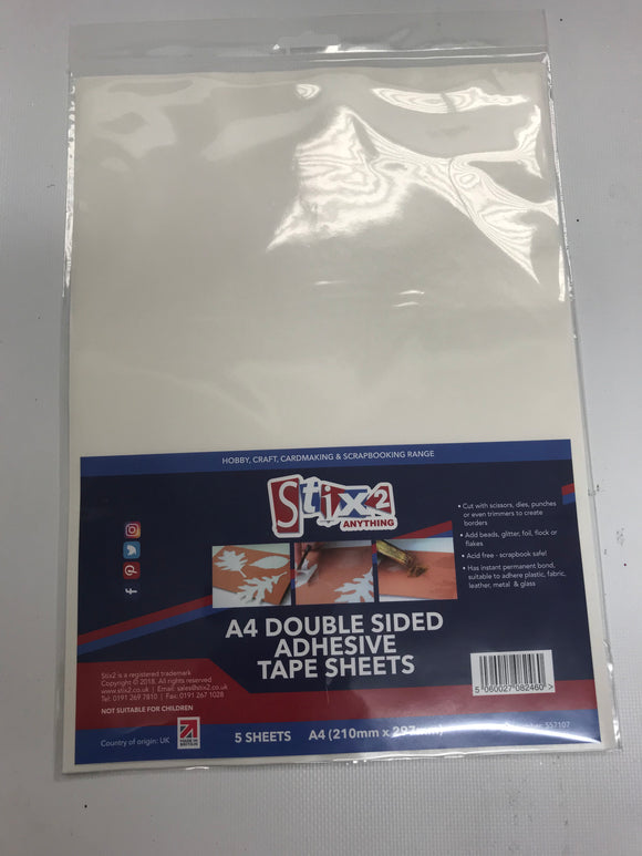 Double Sided A4 Adhesive Tape Sheets - 210mm x 297mm (A4)