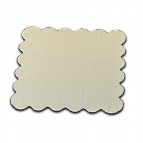 Die Cut Scallop Square - Cream