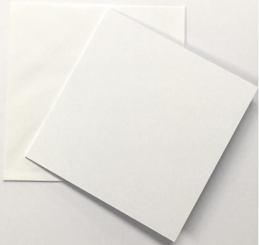 6x6 White Cards & Envelopes x6 (300gsm)