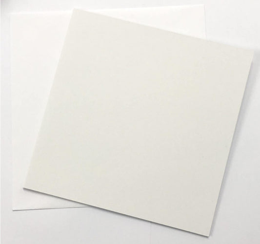 8x8 White Cards & Envelopes x6 (300gsm)